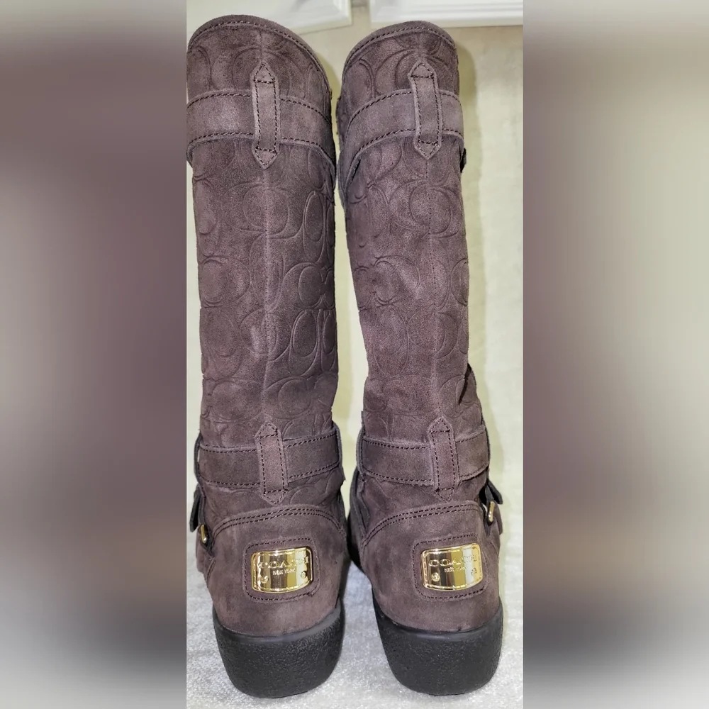 Coach EMBS Suede Chestnut size 5.5 M - Picture 2 of 9